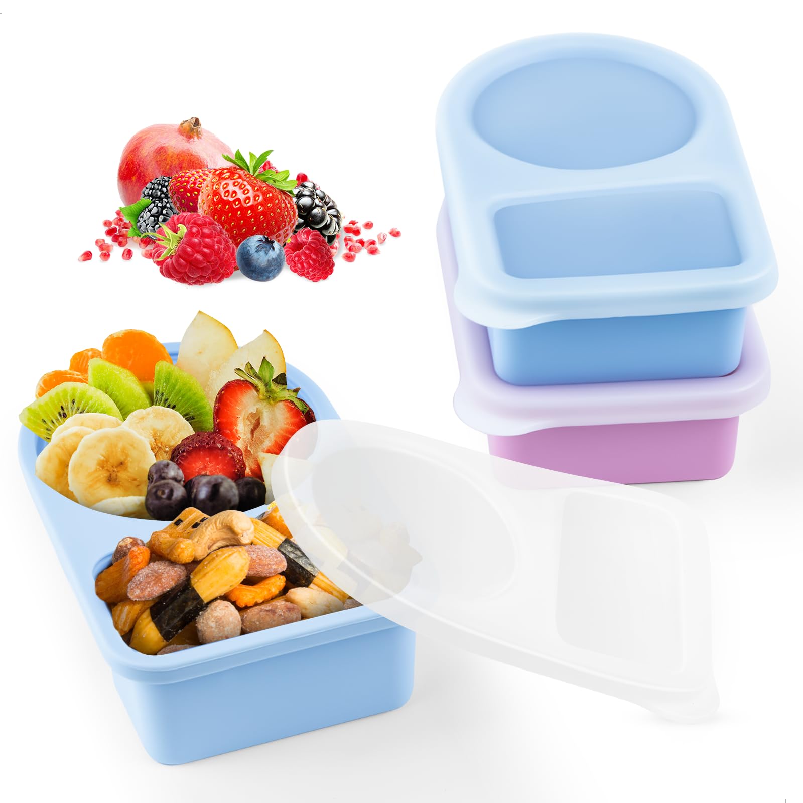 Torchesy 8 Contenitori per Snack Con Scomparti, Salse Set di contenitori Meal Prep Contenitori per Alimenti per Picnic Viaggi Snack Frutta Caramelle