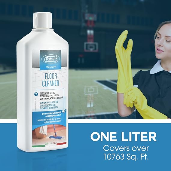 FABER Tile Floor Cleaner Mop Cleaning Solution 1L Concentrated Neutral Detergent for Daily Floor Cleaning - Quick Shine Floor Cleaner - Tile Cleaner Liquid Suitable for Porcelain & Ceramic Tiles