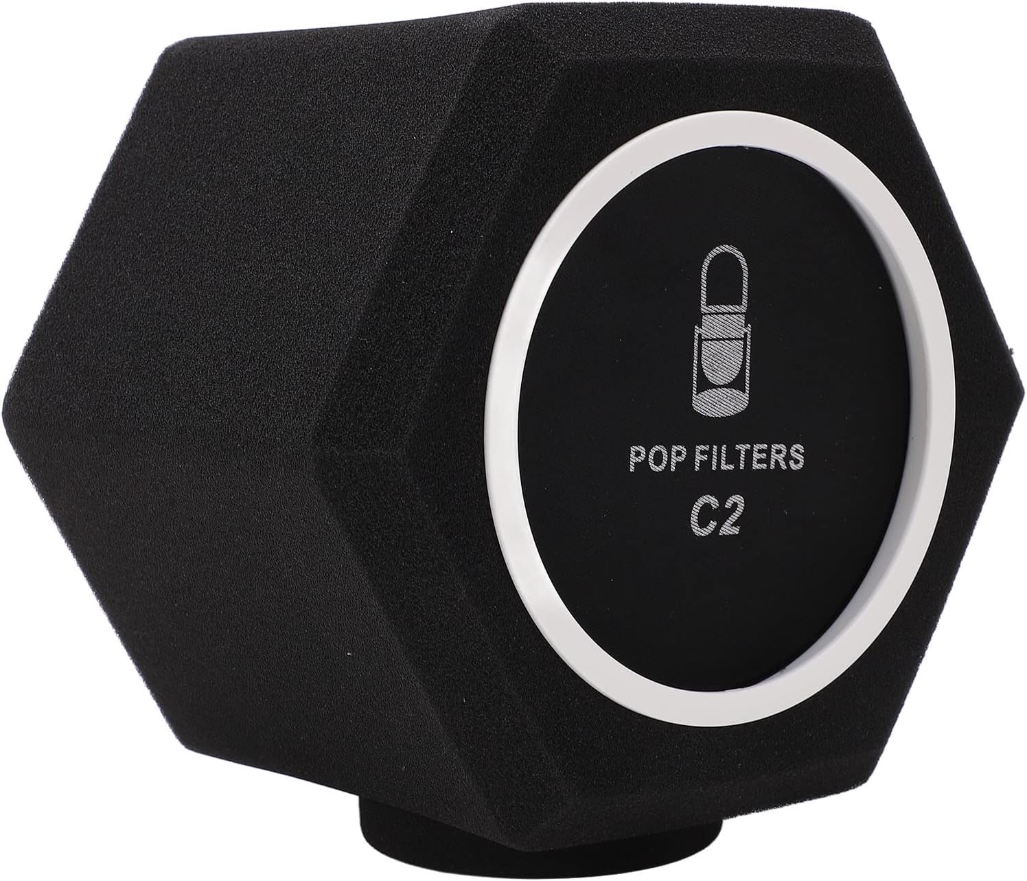 Microphone Windscreen Vocal Filter for Mic, Microphone Wind Acoustic Filter for 2.0 to 3.0 inch Recording Microphones, Mic Sponge Cover Reduces Noise and Reflections