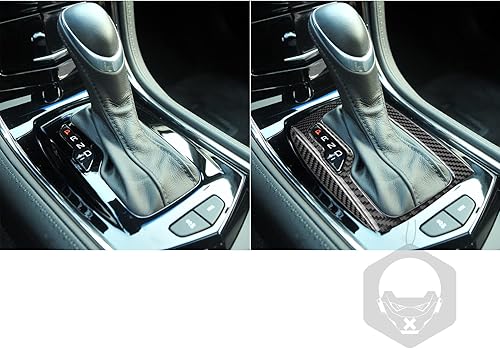 Miniatura 6 de UOADA Caja de cambios de control de fibra de carbono suave real, cubierta del marco del panel de cambios del automóvil, marco de la caja de cambios,