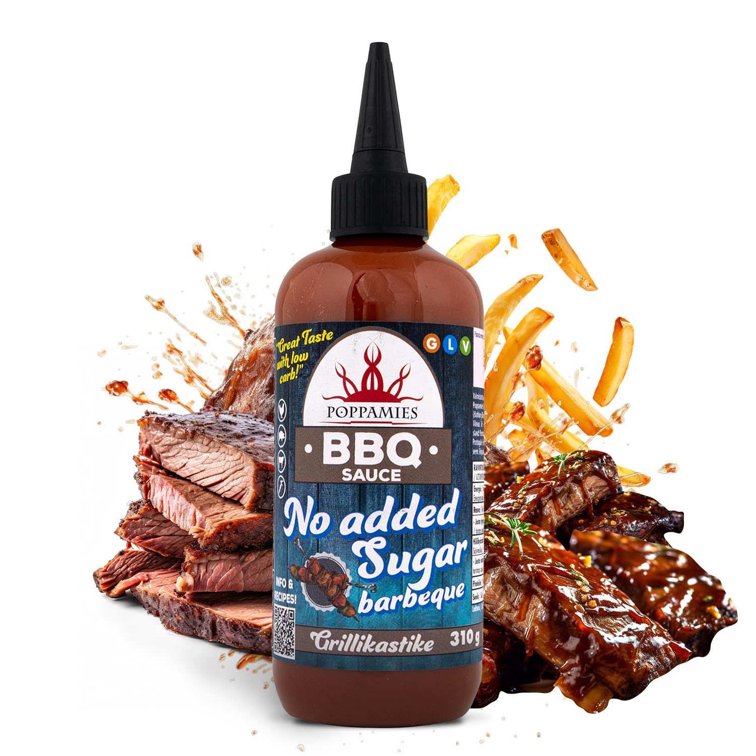 Salsa BBQ Poppamies Classic Barbeque – Sabor Tradicional y Versátil, Perfecta para Carne, Pollo y Verduras – Sin Gluten, Vegana – 340g — view 9