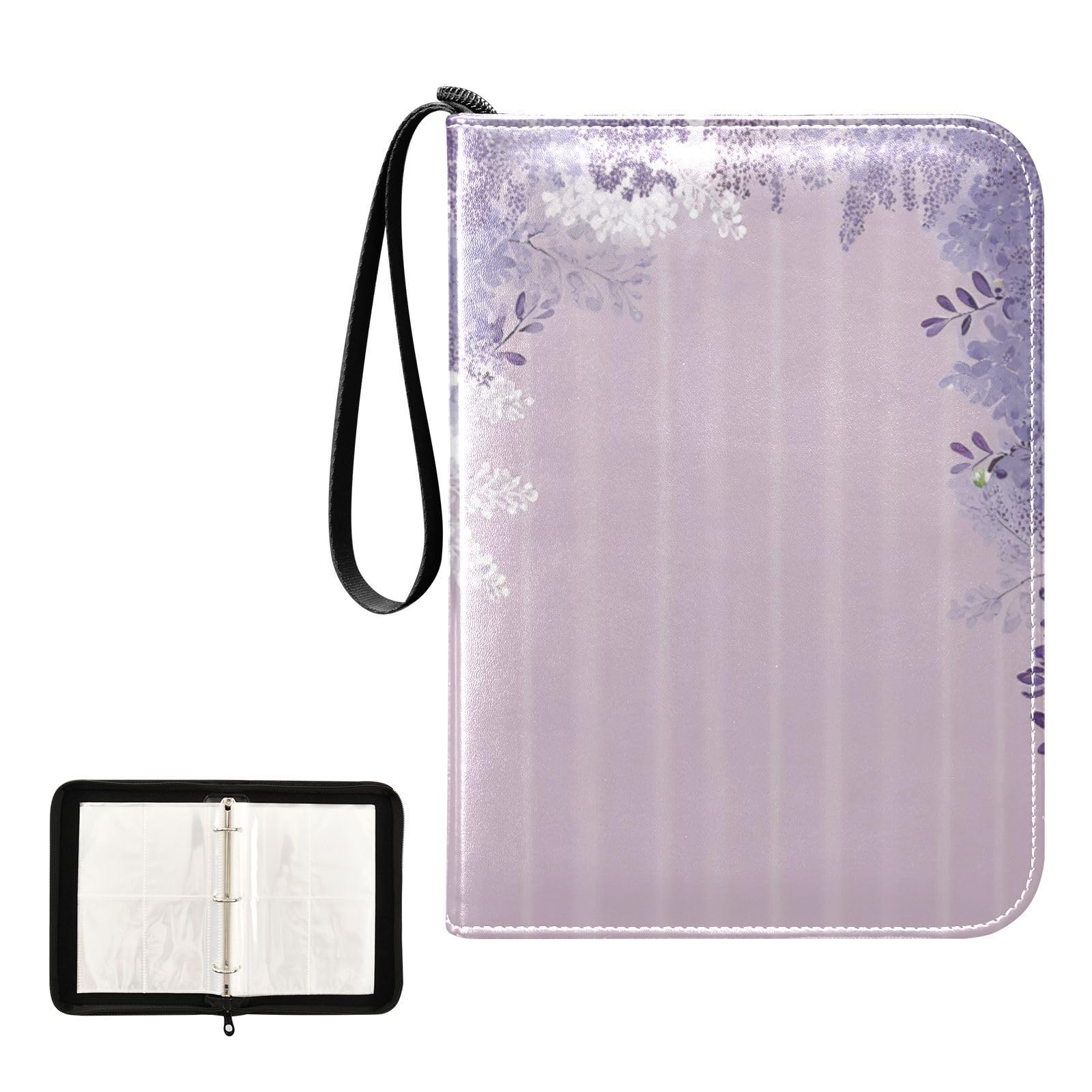 Amazon.com: FLildon Lilac Flowers Card Binder 4 Pocket Trading