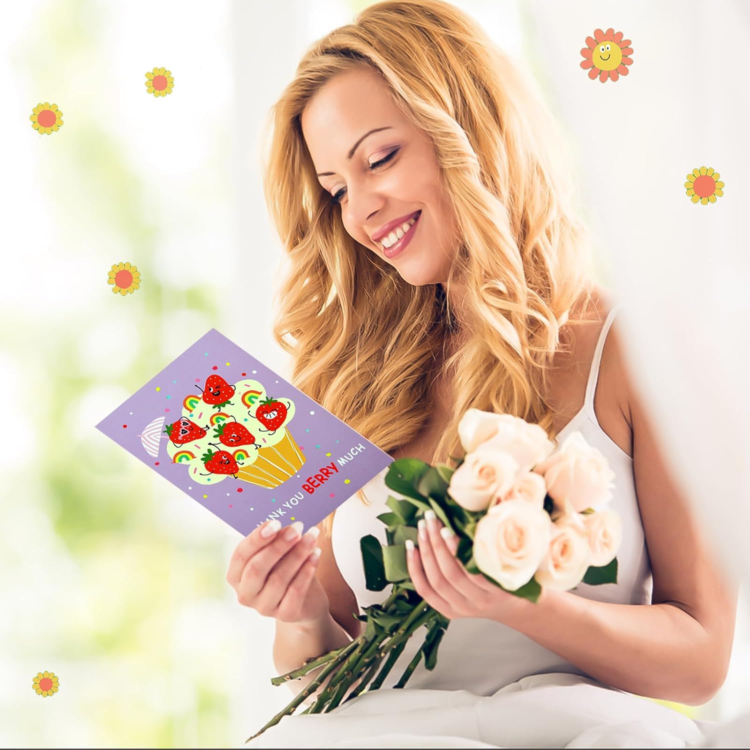 AhfuLife 40 Pcs Funny Thank You Cards With Envelopes & Stickers, 4 x 6 in Appreciation Cards Bulk, Thank You Card Bulk with 40 Envelopes & 40 Stickers for Teachers Friends Business Colleague - Image 5