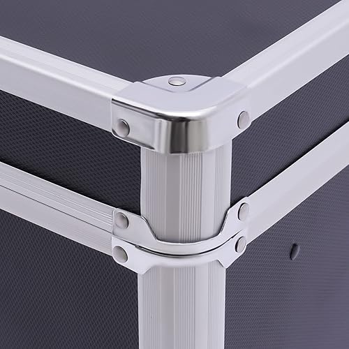 Miniatura 9 de KONGKUNI Caja de almacenamiento apilable para discos de vinilo, soporte de 50 álbumes, organizador de almacenamiento de archivos portátil con