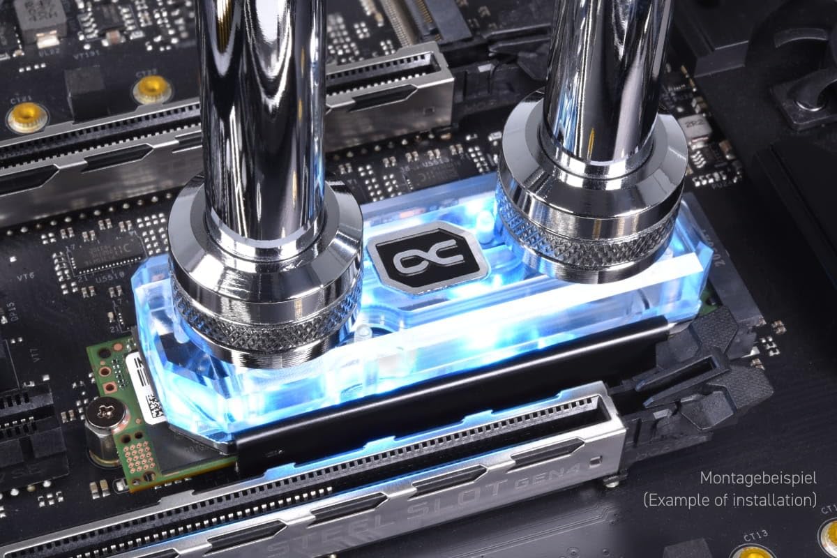 Alphacool 11969 HDX Apex Acryl aRGB M.2 2280 SSD Kühler Wasserkühlung