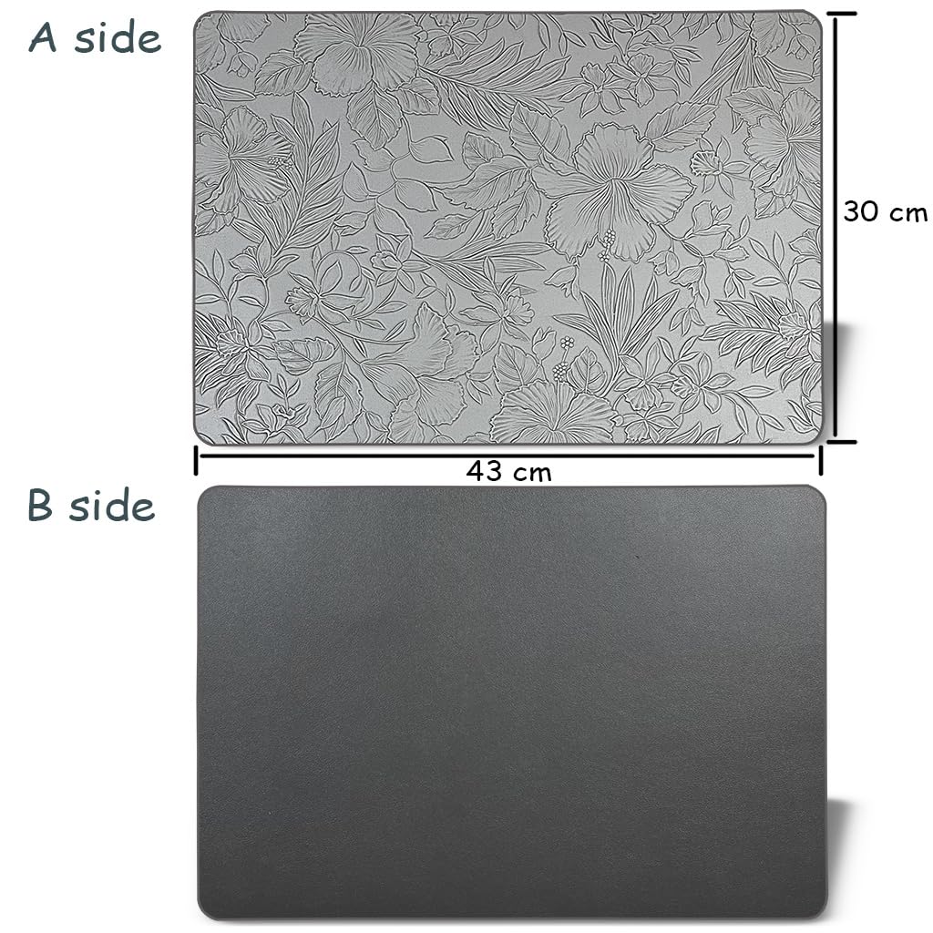 Table Mats set of 6, Wipeable Faux Leather Place Mats for table 6 - Image 4