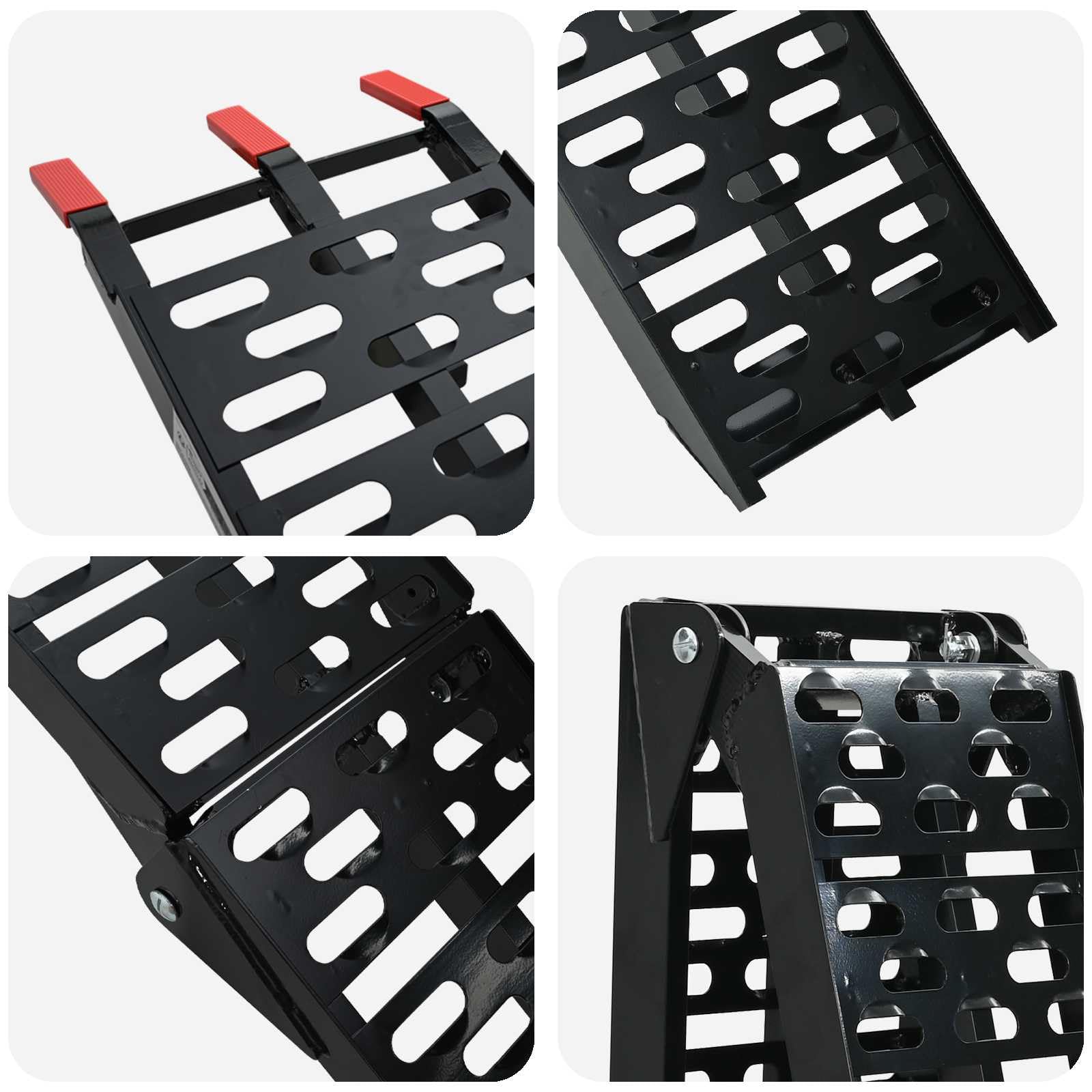 2er Set Motorradrampe Klappbar 222cm, Auffahrrampe aus Aluminium, 680kg Traglast pro Set, Verladerampe für Motorrad, Roller, Rasenmäher