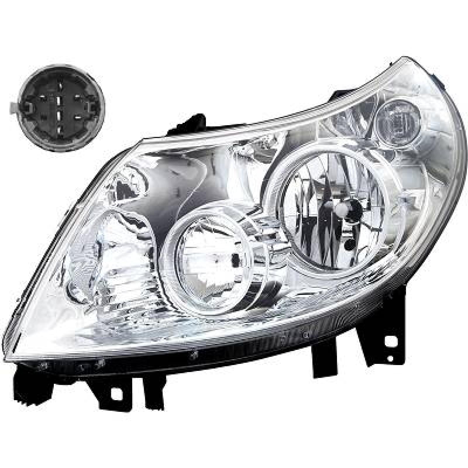 Faro delantero izquierdo H7 H1 compatible con Citroën BOXER Bus 2006-2010 Halógeno