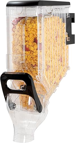 Restaurantware -Met Lux Dispensador de alimentos secos de 3.4 galones, 1 dispensador hermético de cereales - Montaje en pared, control único, 1