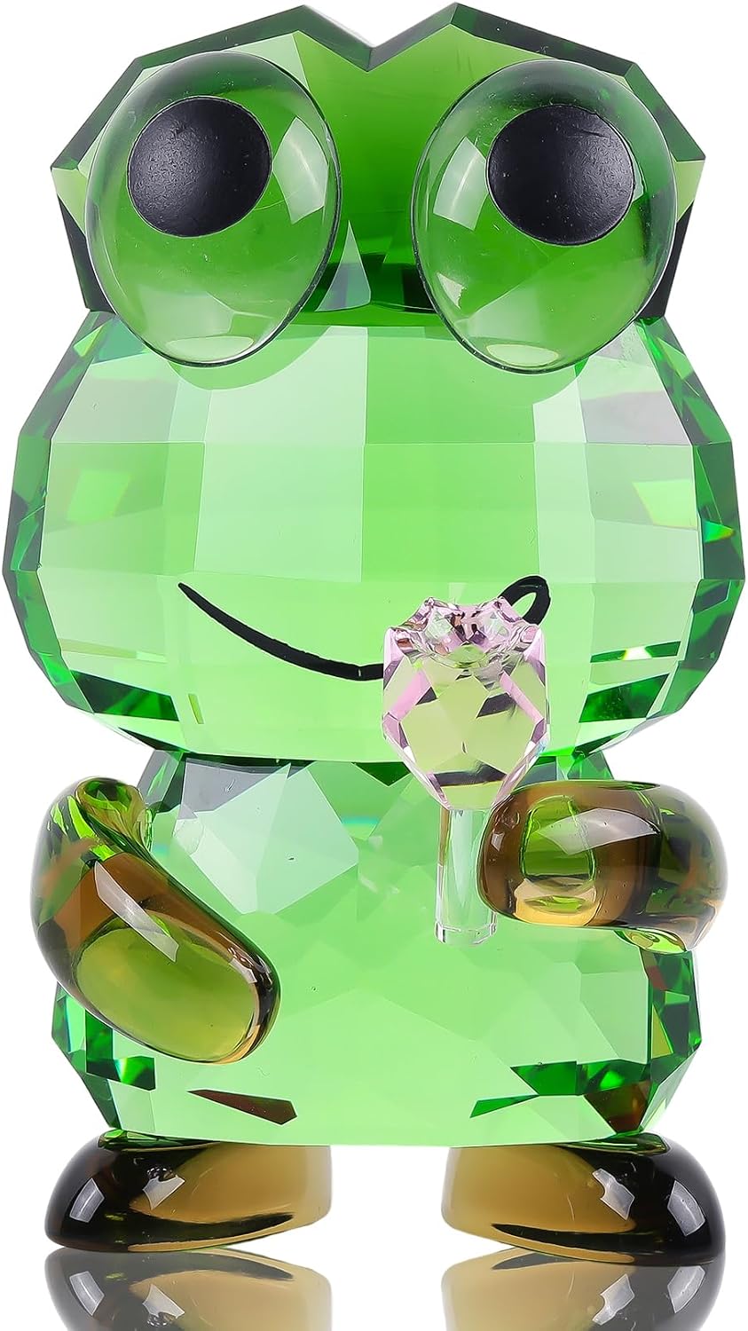 Arikyrist Handmade Glass Frog Figurine Gifts for Women Men on Birthday