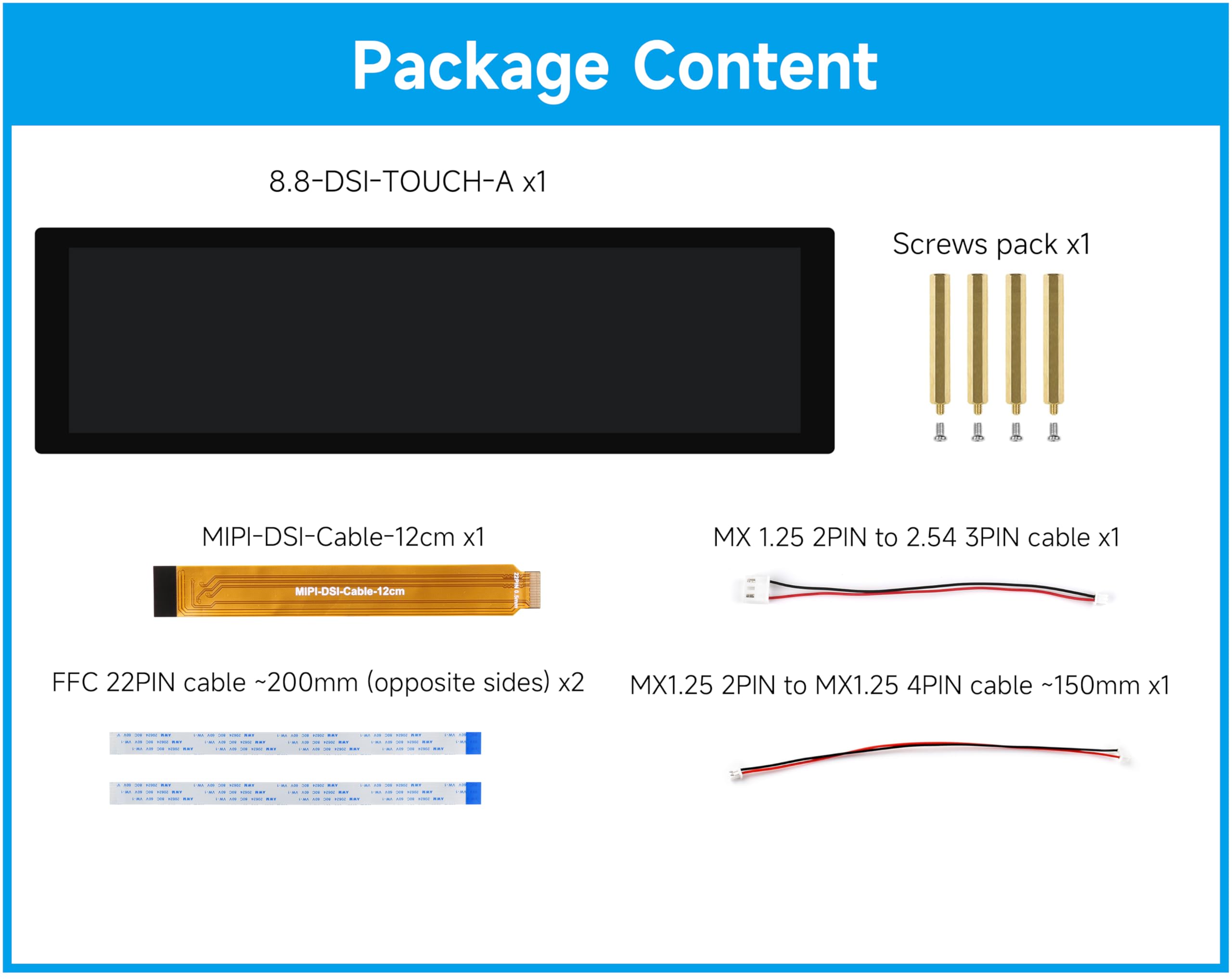 8.8inch DSI Capacitive Touch Display, IPS, 480×1920 Resolution, 10-Point Touch, Supports Backlight Adjustment Via Software, Compatible with Raspberry Pi, ESP32-P4, RK3576/3506 and CM3/3+/4/5 Boards