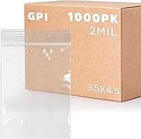 Vista 19 de GPI - 1000 unidades - Bolsas con cremallera de 2 x 9 pulgadas, 2 mil, bolsas de polietileno transparentes con cierre resellable, con cierre