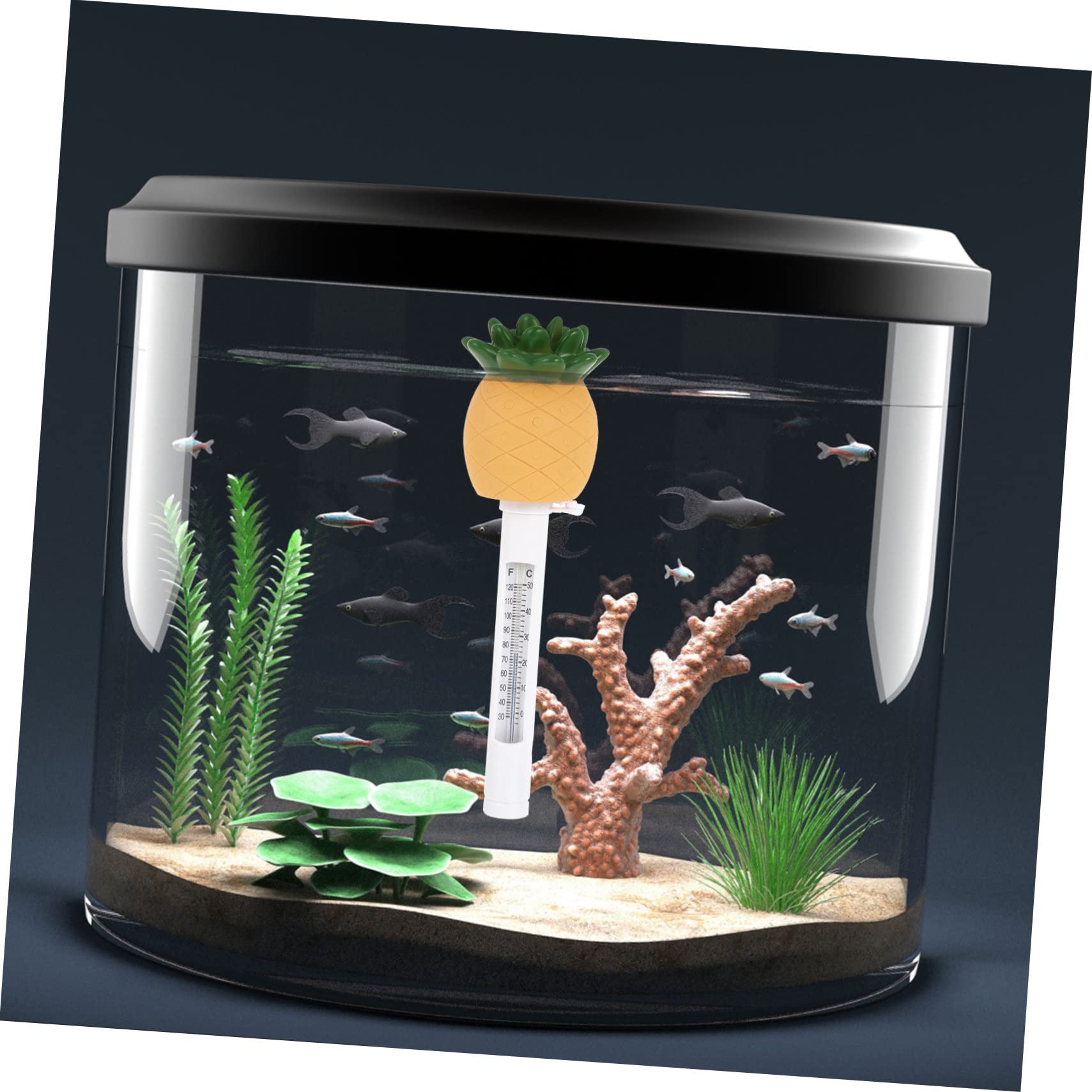 Happyyami 2 Pièces Thermomètre L'eau De L'étang Aquarium D'eau Mètre D'humidité De La Température Piscine Flottante De Dessin Animé Piscine Pour Bébé Bain Plastique Sangle Spa