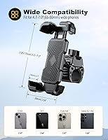 Vista 4 de Grefay Soporte universal para teléfono de bicicleta, soporte universal para teléfono de motocicleta con rotación de 360 grados para teléfonos