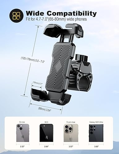 Miniatura 4 de Soporte universal para teléfono de bicicleta para bicicleta de carretera MTB Scooter con rotación 360 para smartphone de 4.7-7.2 pulgadas