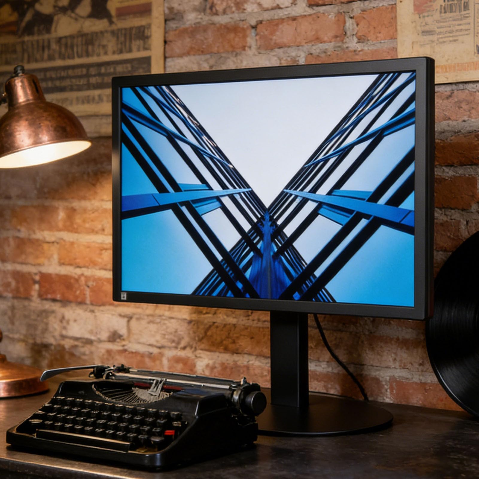 Supporto da Scrivania Indipendente per Display Singolo, Angolo Regolabile per Schermi da 14 a 34 Pollici, Home Office, Montante in Acciaio