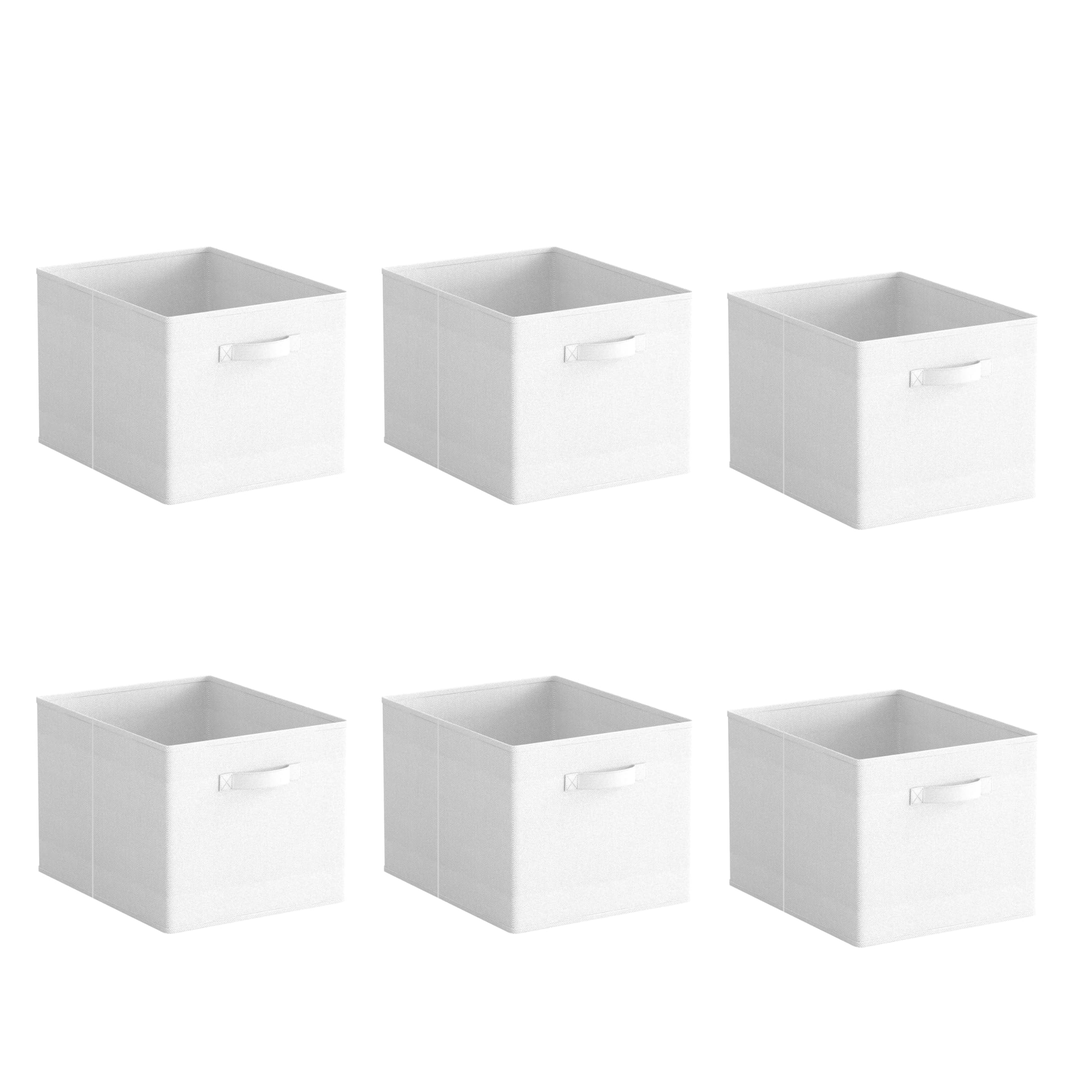 Foldable Storage Cubes Boxes Pack of 10 with Handle for Home Organization, Fabric Wardrobe Storage Box Organizer Basket Bins for Clothes Toys Towels, Collapsible&Durable Dark Blue 33x38x33cm — view 104