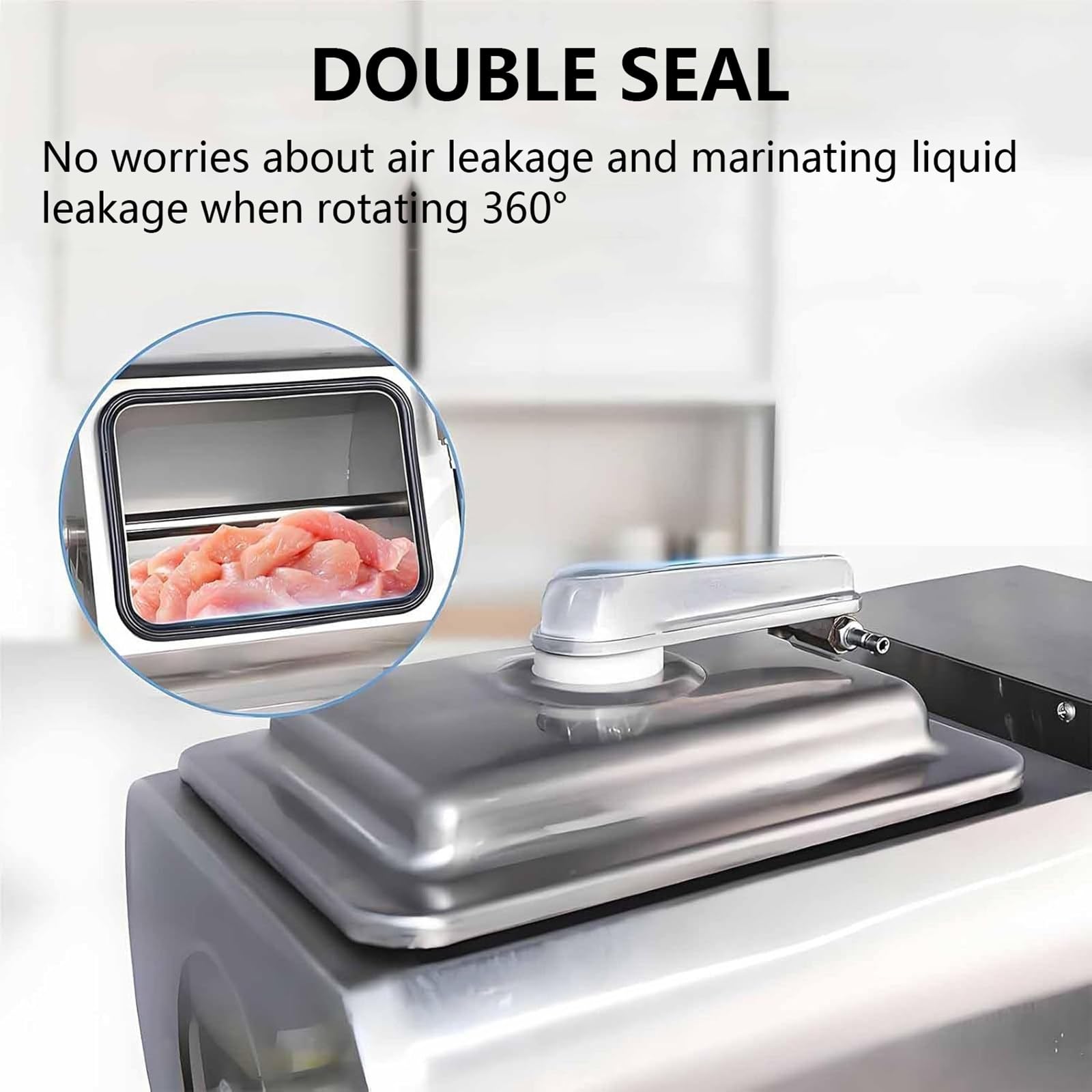 Bicchiere sottovuoto per salsiccia e pancetta, in acciaio inox, efficiente per infusione di sapori, facile da usare, ideale per barbecue e grigliate