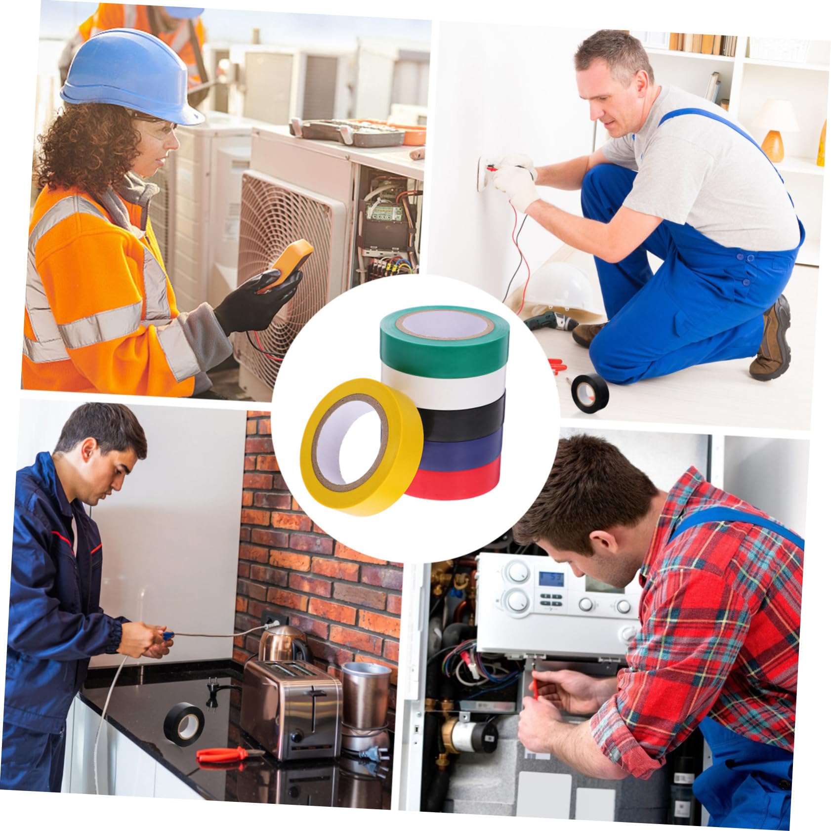 ULTECHNOVO 30rotoli Nastro Isolante Elettrico Adesivo Da Colori Resistente Alle Alte Temperature Facile Da Usare Per Lavori Elettrici e Riparazioni Domestiche