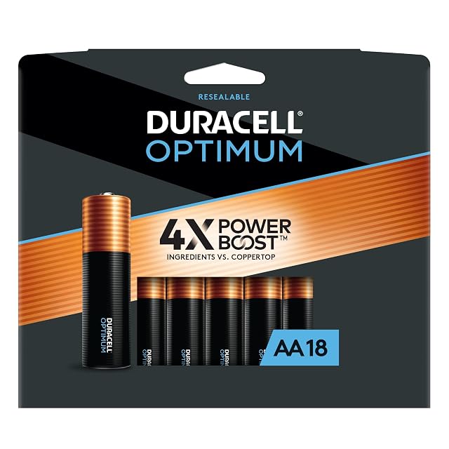 Duracell Optimum AA Batteries with Power Boost Ingredients 18 Count Pack Double A Battery with Long-lasting Power All-Purpose
