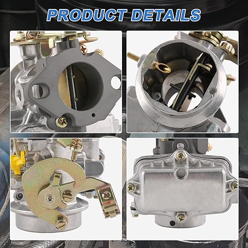 Miniatura 4 de RADHLBNIU Repuesto de carburador para motores Ford 1957 1960 1962 144 170 200 223 en línea 6CYL motores 1 barril Reemplazar 1904 Holley Carb