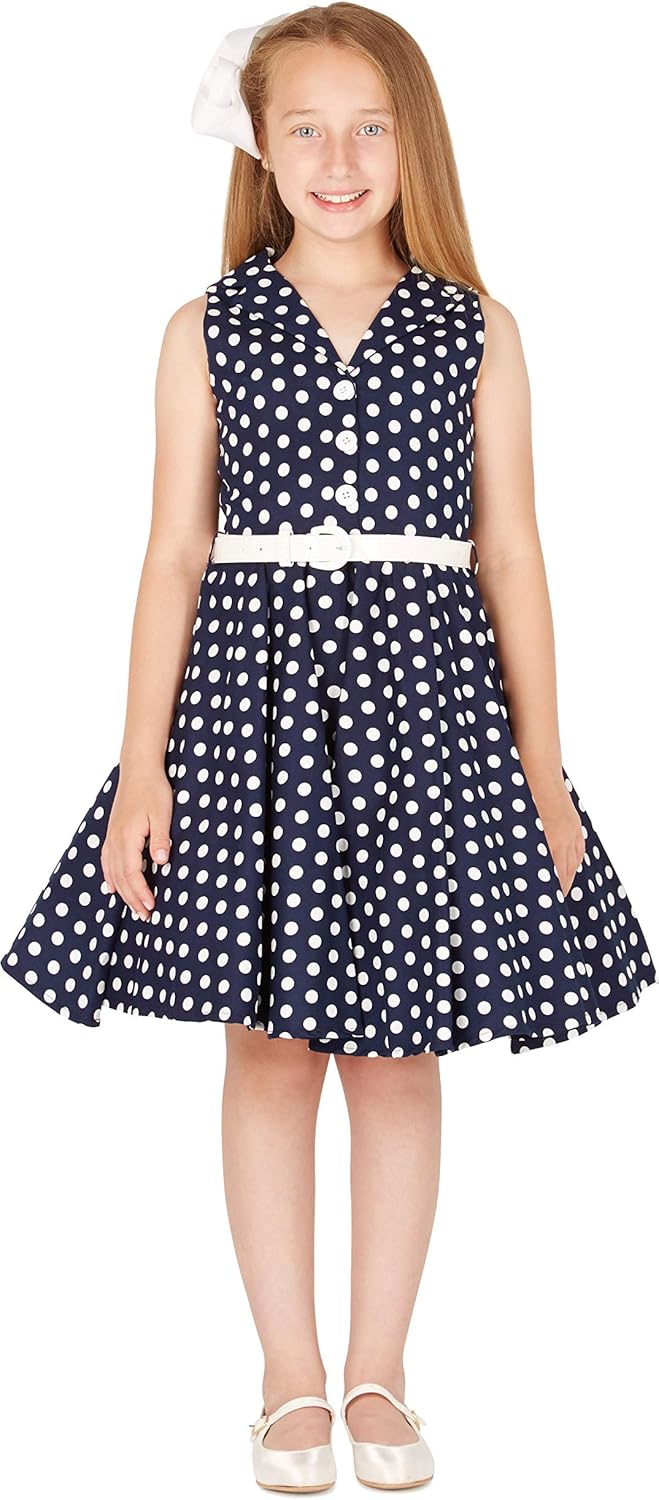 Vintage Polka Dot 50's Girls Dress