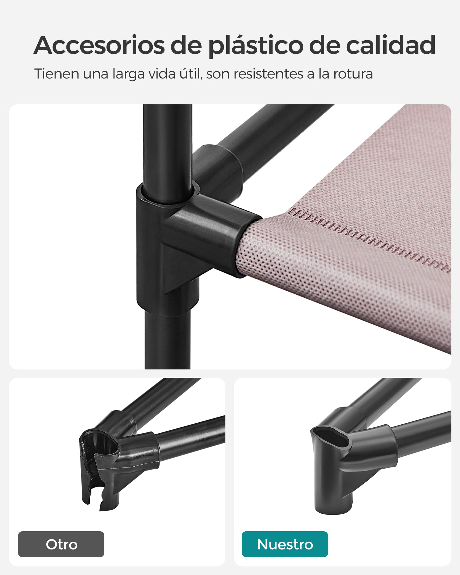 SONGMICS Armario de Tela, Armario Ropero con Cubierta de Tela no Tejida, 45 x 150 x 175 cm, 12 Compartimentos, Marco de Metal, Armario de Dormitorio, Rosa Empolvado LSF003P02