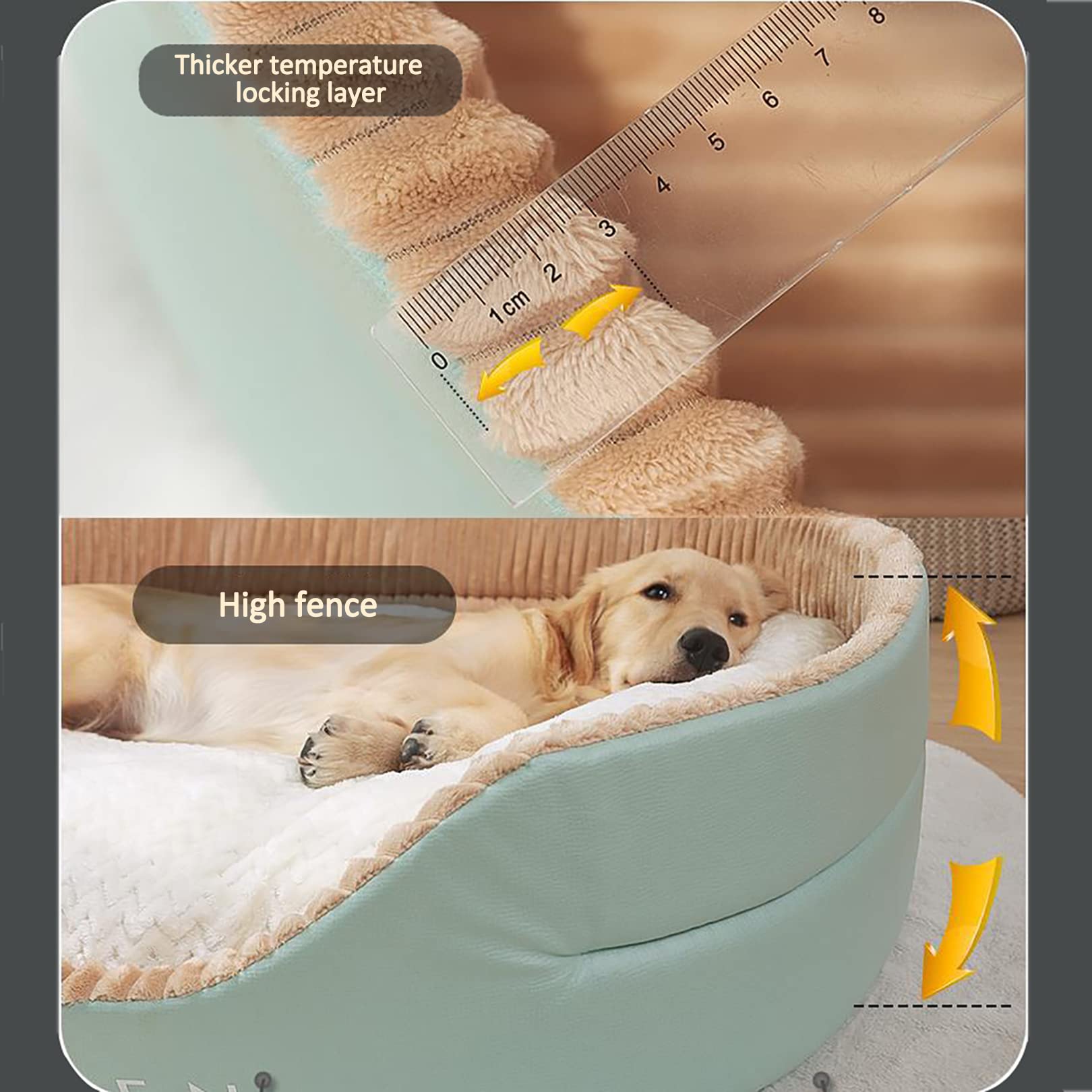 Comfy4U Letto Ortopedico Per Cani E Gatti In Memory Foam Con Gel - Impermeabile, Lavabile E Con Fodera Rimovibile