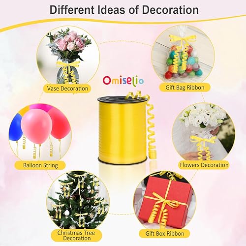 Miniatura 64 de Cinta rizadora morada – Cinta rizadora metálica brillante de 500 yardas para envolver regalos, globos, Halloween y fiestas de cumpleaños Cinta morada