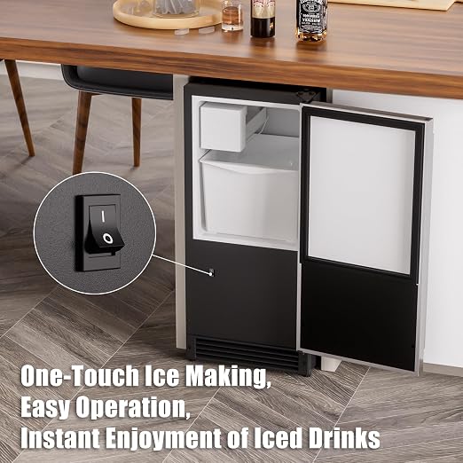 COTLIN máquina de hielo sin desagüe de 15 pulgadas con depósito 22 lbs miniatura 5