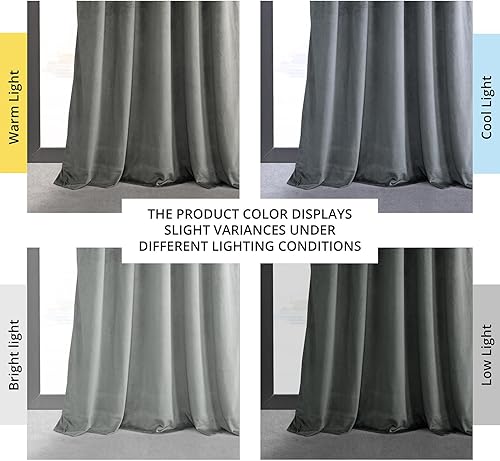 Miniatura 3 de Half Price Drapes Signature- Cortina de terciopelo plisada opaca