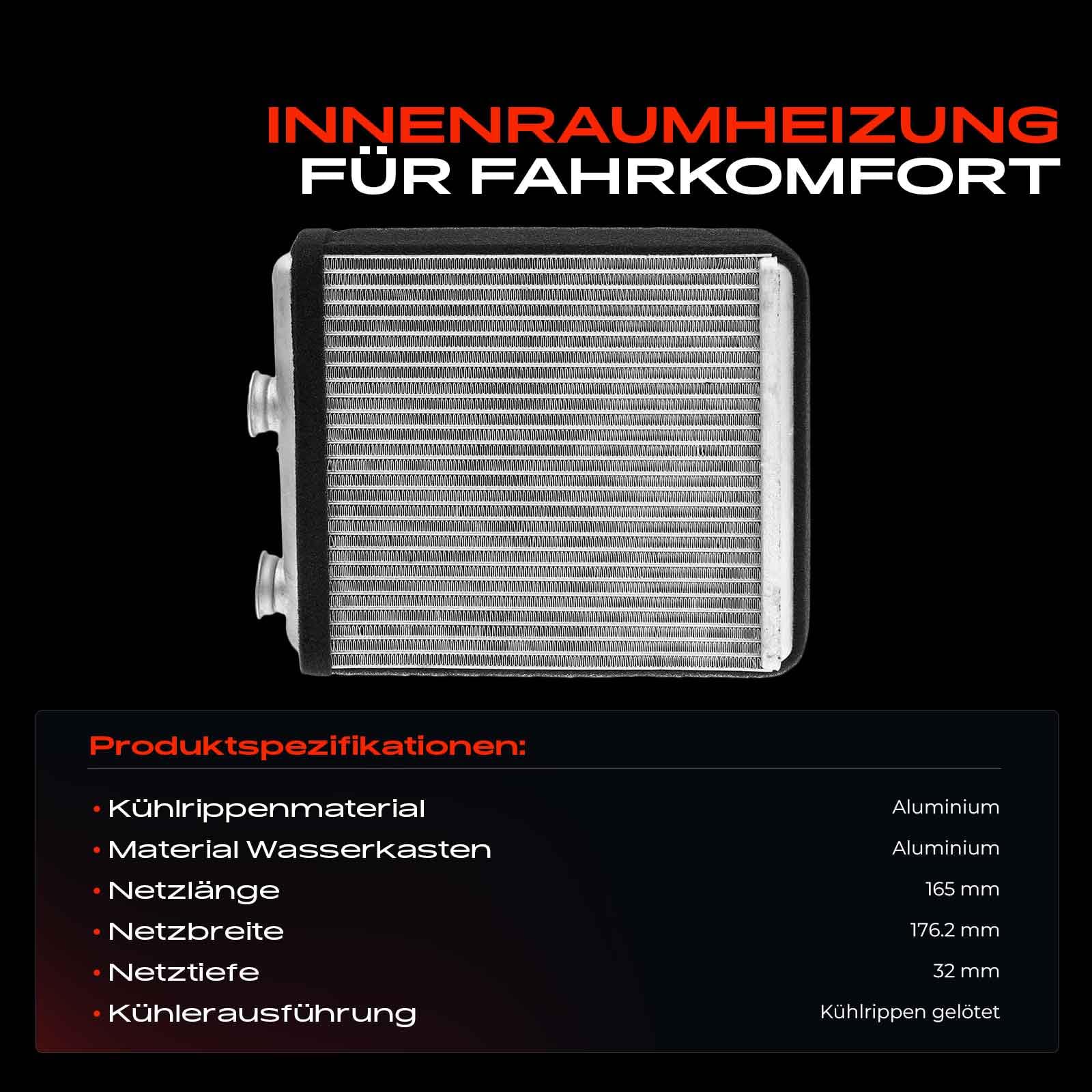 Frankberg Wärmetauscher Innenraumheizung Kompatibel mit Meriva 1.3L-1.8L 2003-2010 Replace# 93175260