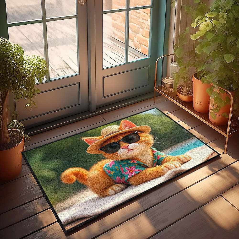 Tapis d'extérieur amusant pour porte d'entrée de ferme, paillasson grand format haute résistance