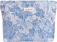 Vista 57 de STARDW Bolsas de cosméticos de flores para mujeres y niñas, bolsa de maquillaje de viaje, bolsa de maquillaje de lona de gran capacidad, bolsa