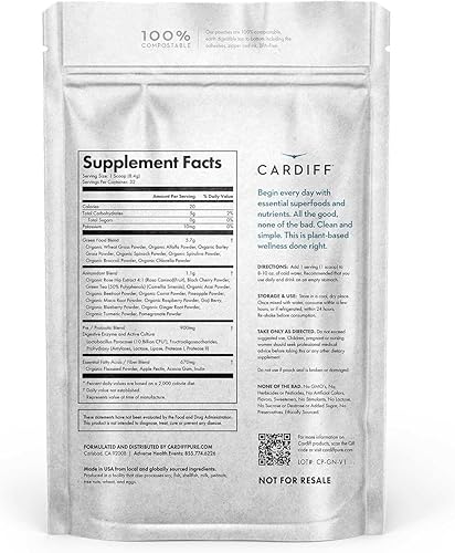 Miniatura 2 de Super Greens Powder Alimentos integrales orgánicos suplementos de verduras sin OMG Probióticos Verdes Superalimento en polvo batido Mezcla