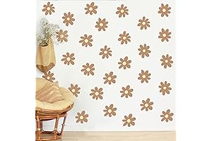 BBTO Daisy Wall Decal - Adhesive Daisy Flower Vinyl Decals for Stylish...