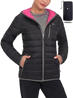 Women's Packable Lightweight Puffer Jacket Hooded Windproof Winter Coat ...