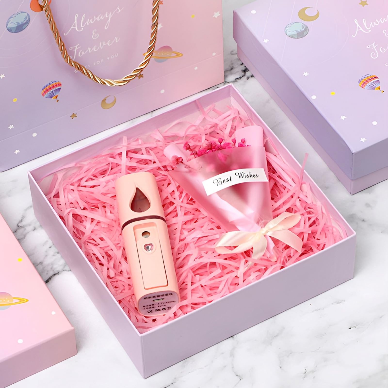 WOPPLXY Riempimento della scatola regalo della carta velina sminuzzata rosa 1.5KG | Carta velina sminuzzata per riempire cesti, champagne, bella carta velina sminuzzata per scatole regalo, cesti, imballaggi