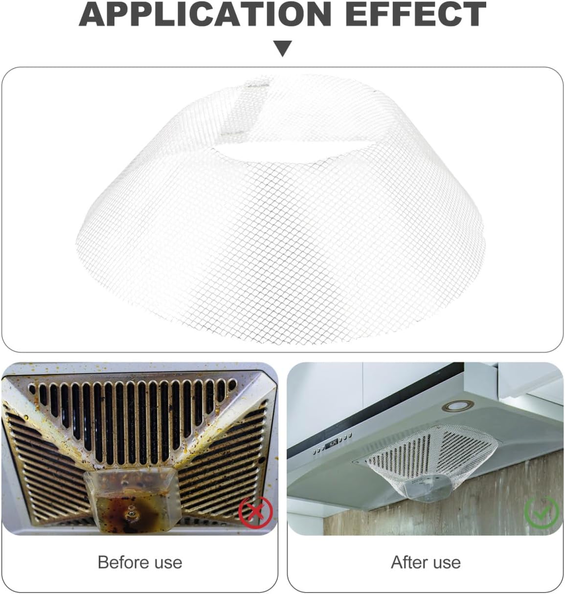 10PCS Round Range Hood Filter, Stove Hood Filter Range Hood Grease Mesh,Cooker Net for Kitchen