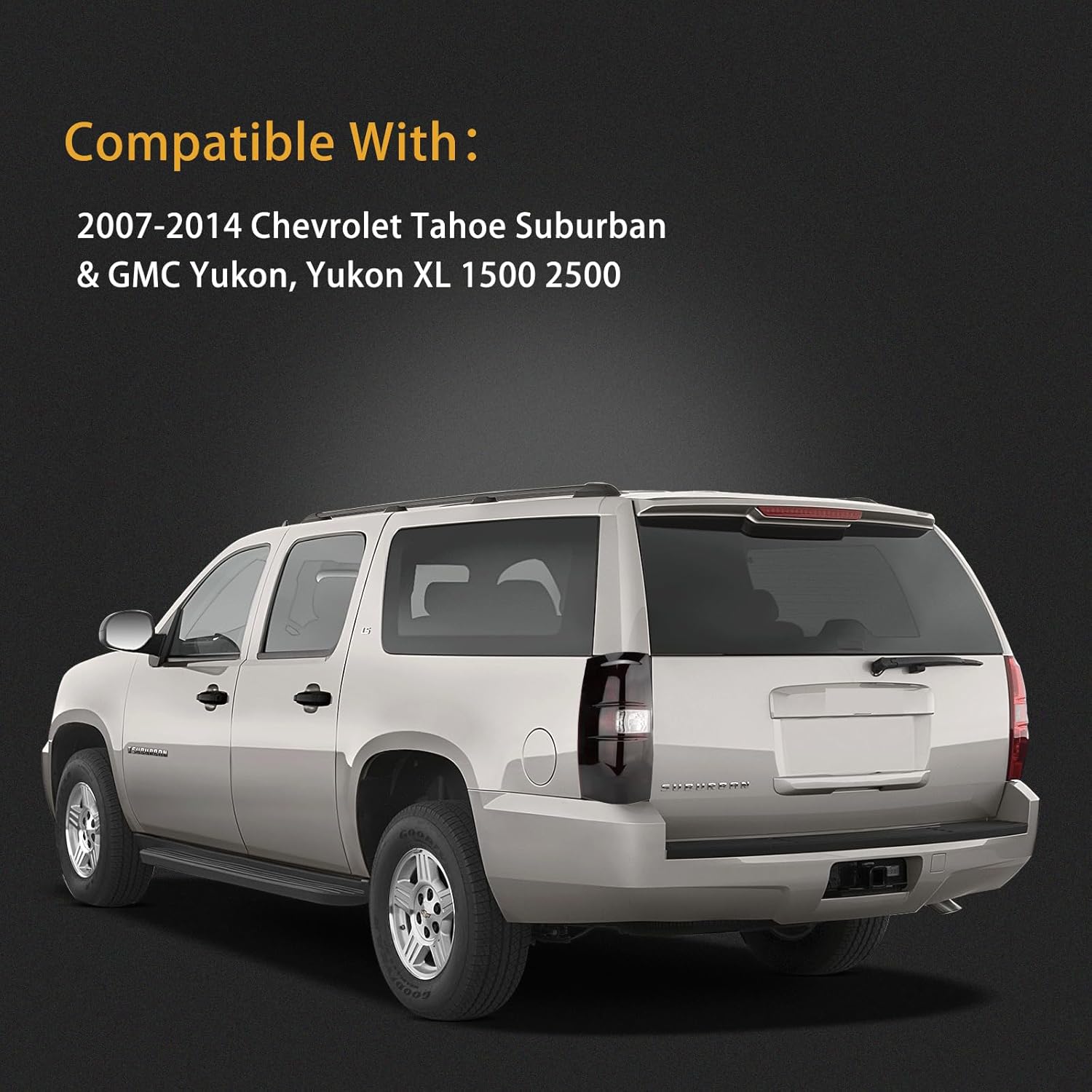 2002 Tail Light Set For 2007-2014 GMC Yukon - Pair With Bulbs, DOT/SAE Certified GMC Yukon Tail Lights - Foto 2