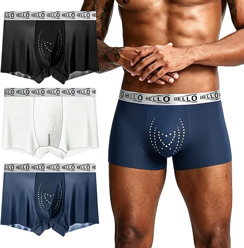 HOOFESAN 男士透气3D支撑平角内裤多件装