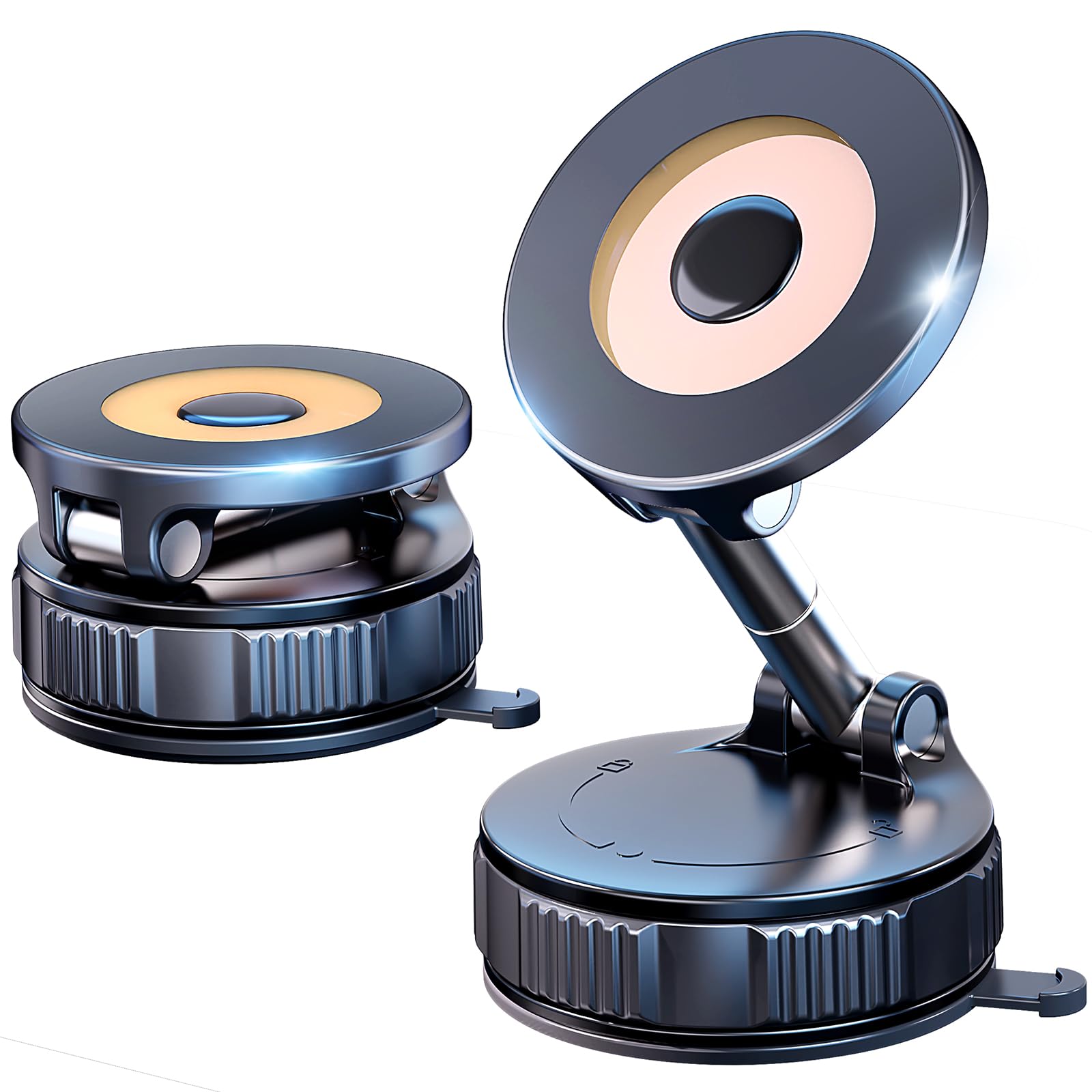 Vacuüm Magnetische Telefoonhouder Voor Auto - 360° Draaibaar En Opvouwbaar Sterke Magneet Voor Universele Toepassing