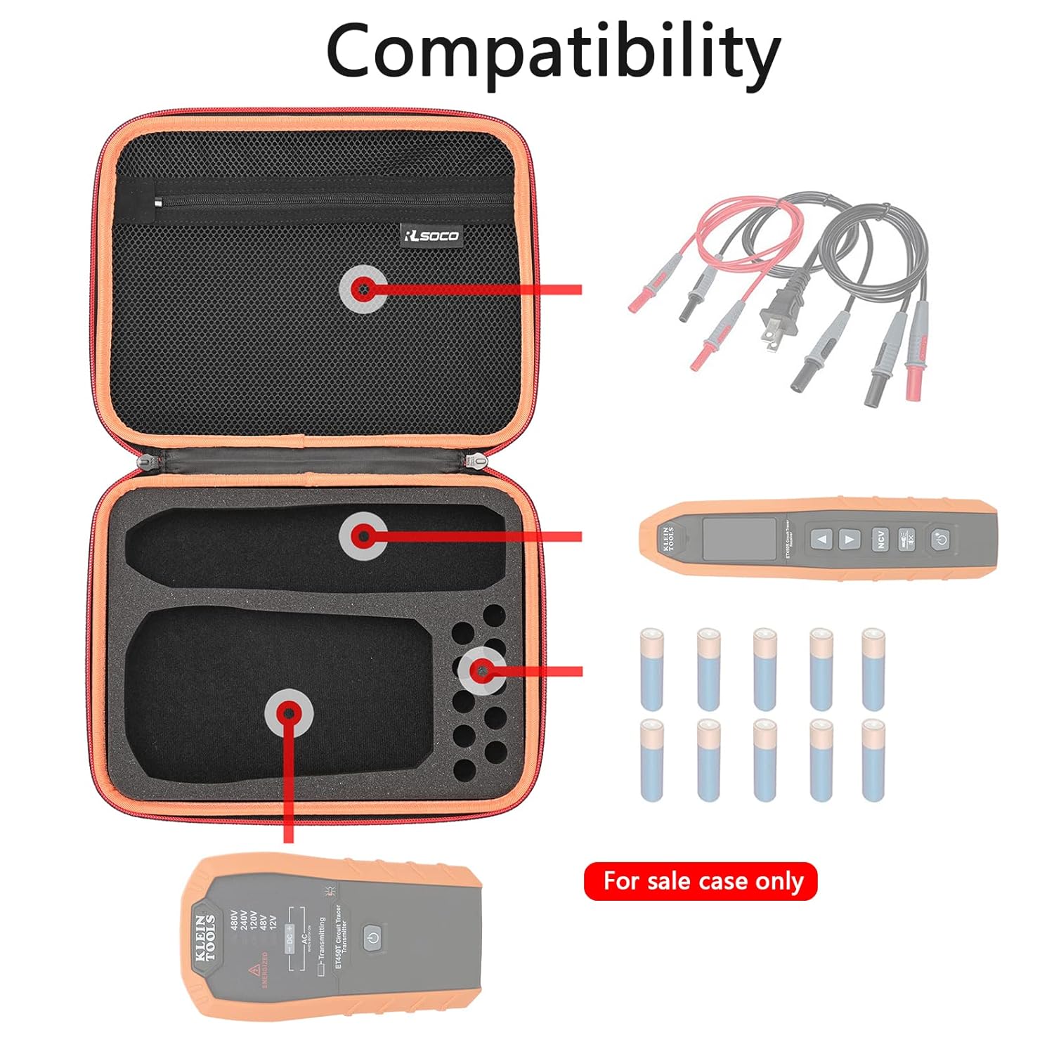 RLSOCO Hard Case for Klein Tools ET450 Advanced Underground Circuit Breaker Finder and Wire Tracer Kit - Compact Tools Kit Organizer Case - Image 3