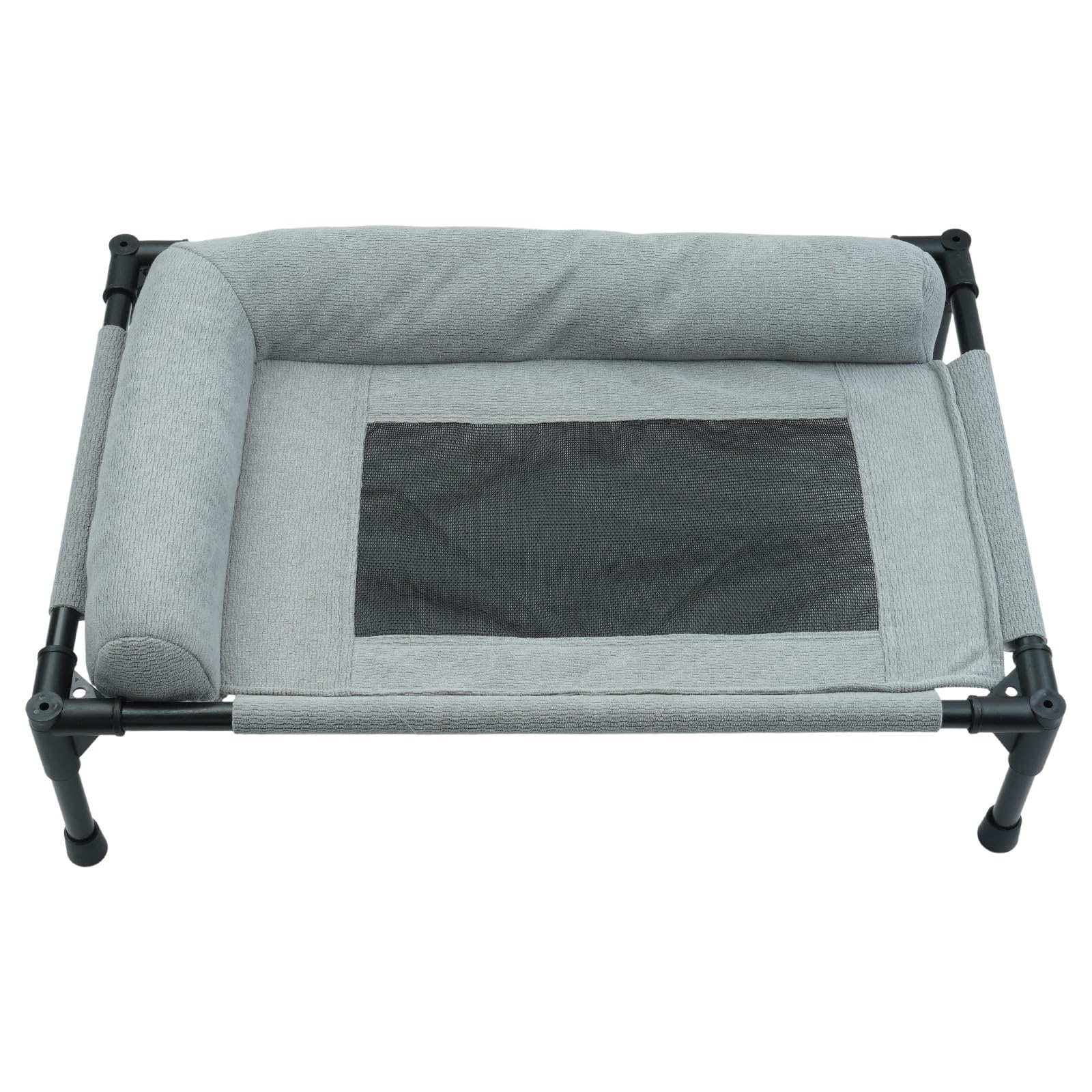 Cuccia per animali domestici, rialzata con rete traspirante e cuscino, design resistente alla masticazione, lavabile, per cani di piccola e media taglia