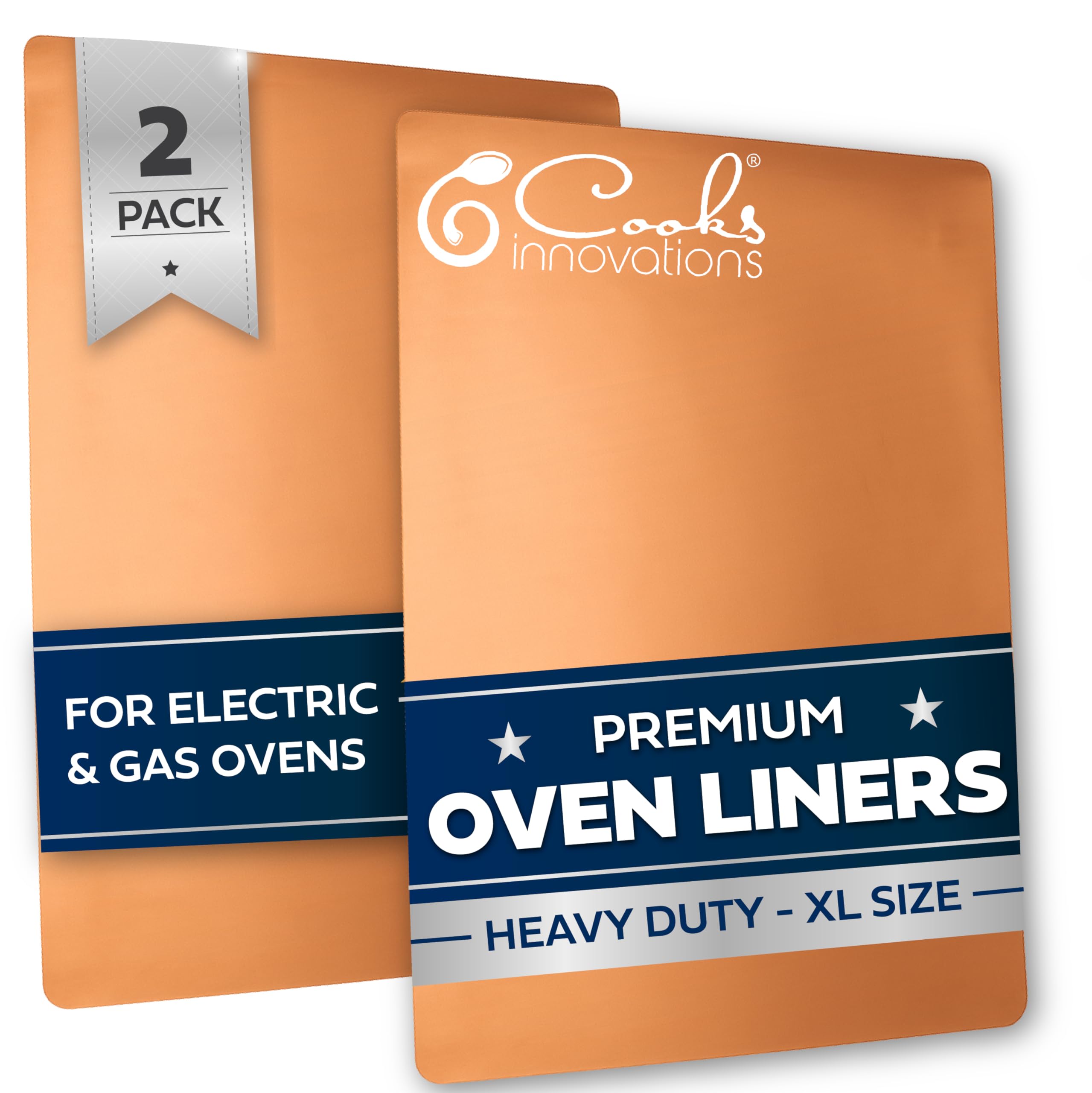 Cooks Innovations Alfombrilla protectora antiadherente para horno, 2 forros antiadherentes resistentes para proteger hornos de convección, eléctricos, de gas y microondas, sin BPA ni PFOA, resistente