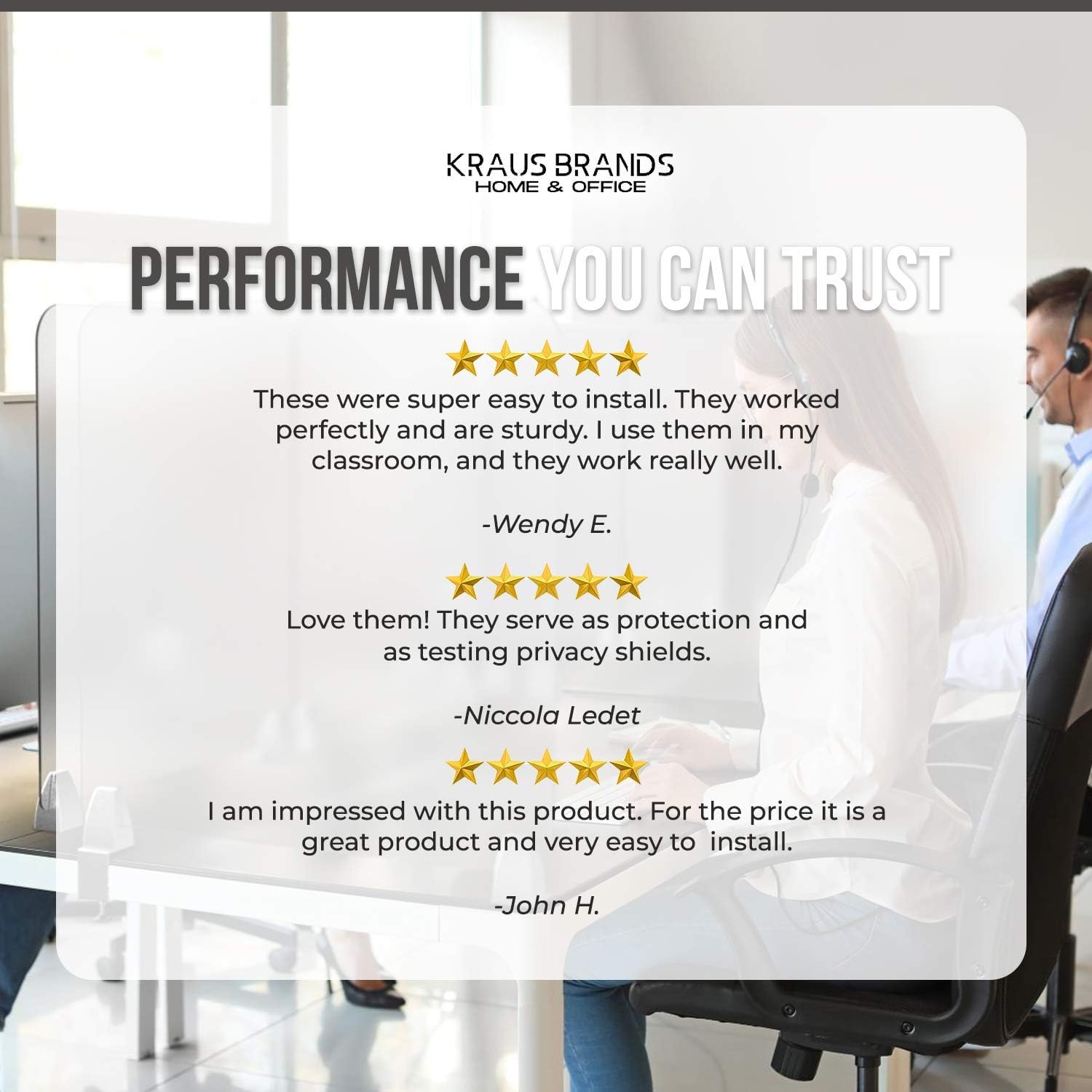 4 Pack. Desk Divider, Office Partition, Sneeze Shield. Size: 22x22 Inches. Frosted Acrylic Plexiglass. Silver Multi Purpose Clamps Included. Excellent for Offices, Schools, Libraries & Test Centers : Office Products