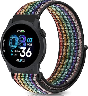 20MM 22MM Nylon Loop Sport Band Compatible with Coros Pace 4/3/2/Pace Pro/Apex 4 42mm/2 Pro/Pro/Apex 42mm 46mm, Quick Release band for Women Men
