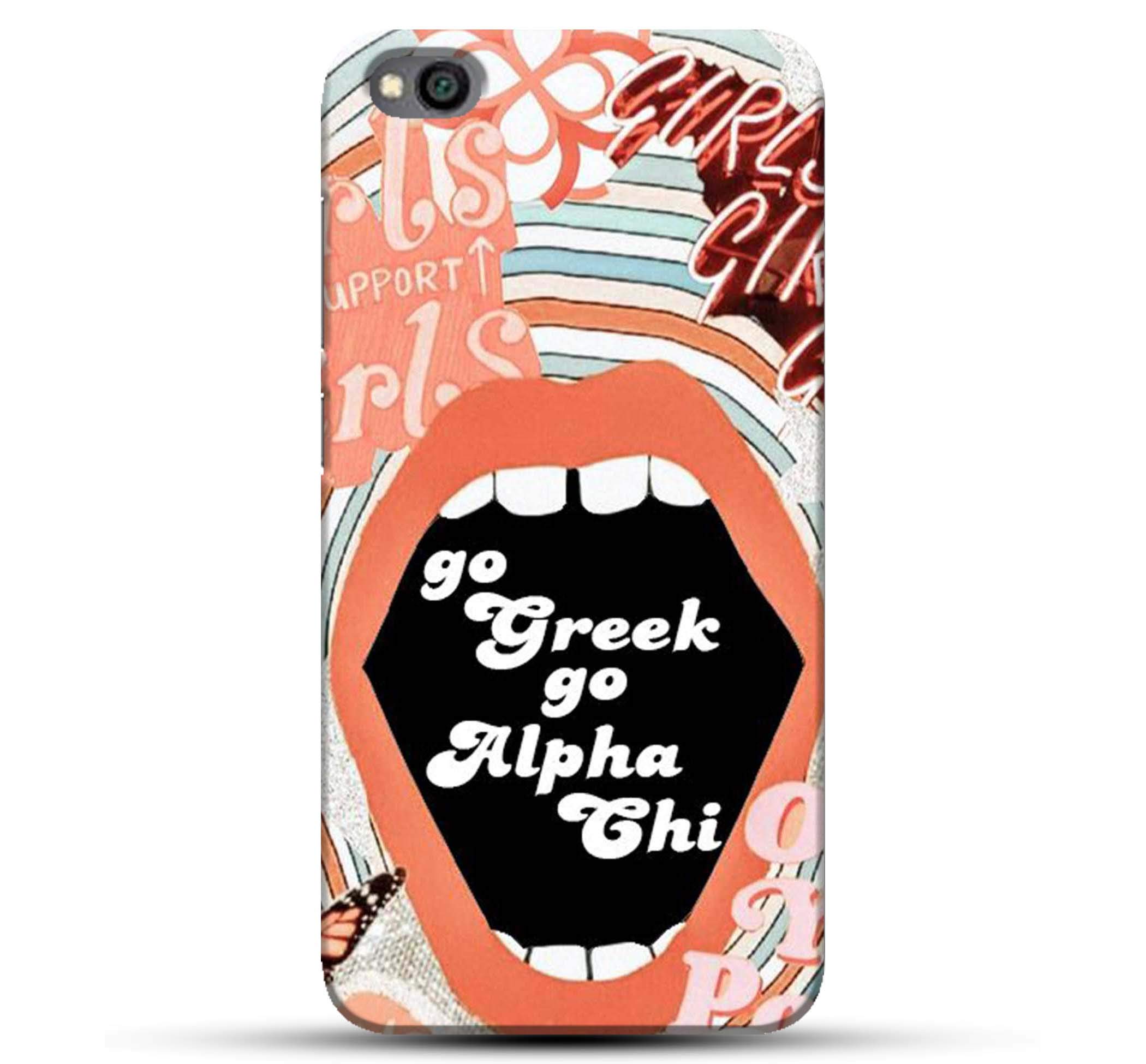 Pikkme Cool Funky Lips Go Greek Abstract Background Designer Printed Hard Back Case and Cover for Xiaomi Redmi Go