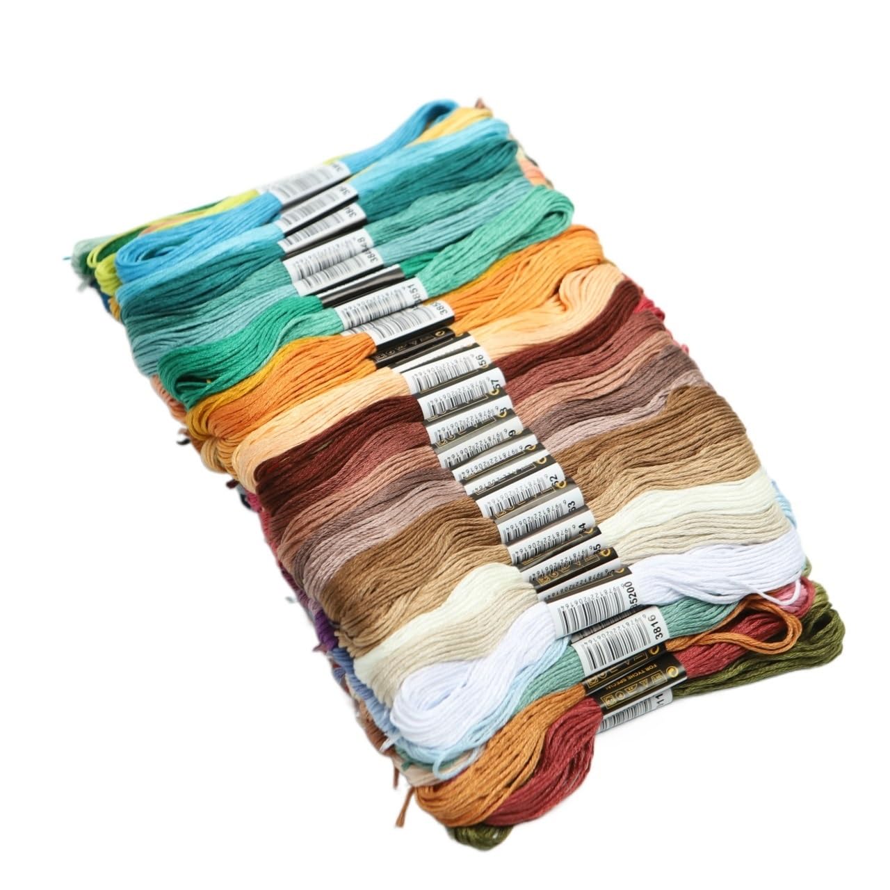 Stickgarn 447-teiliges Set, Kreuzstichgarn, Sticktwist for Anfänger, DIY-Handwerk, Armband, Basteln, 8 m Strang, keine Wiederholung, Regenbogenfarben Sticken