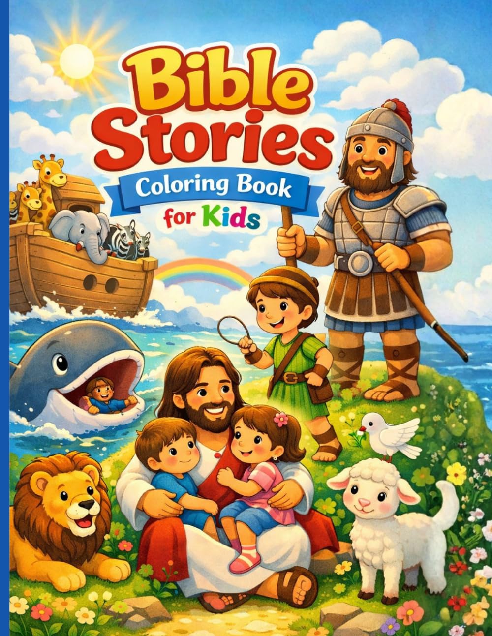 Bible Stories Coloring Book for Kids: A Christian Activity Book for Home, Church, and Sunday School